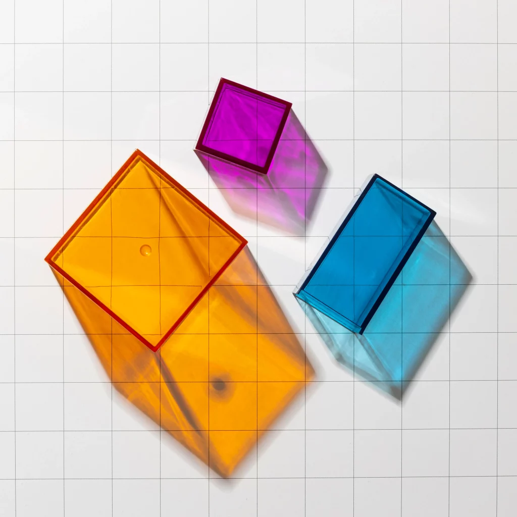 a group of colorful rectangular objects