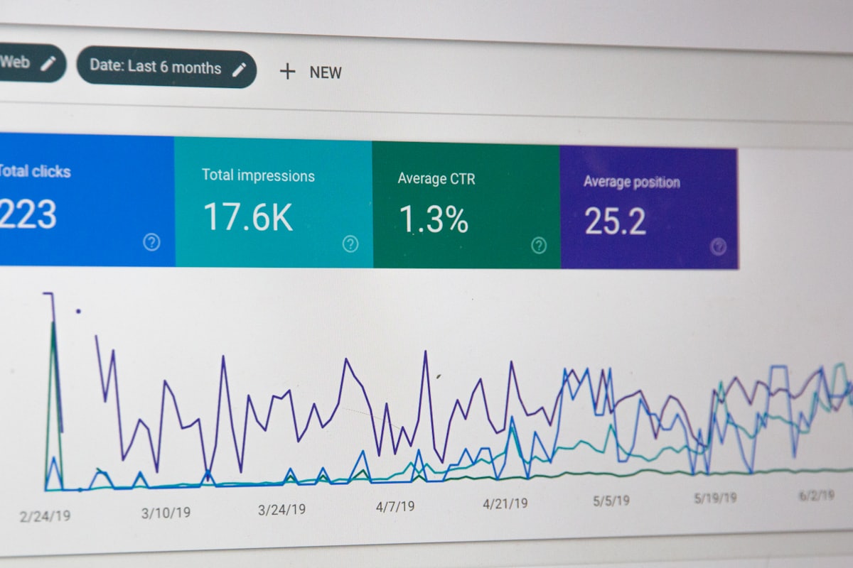 Dashboard on a monitor showing steady recurring revenue